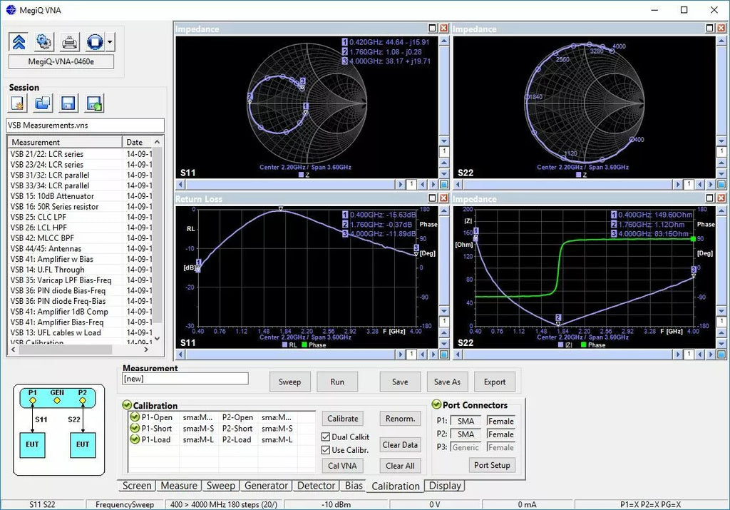MegiQ VNA-0440 4GHz 2-Port Vector Network Analyzer
