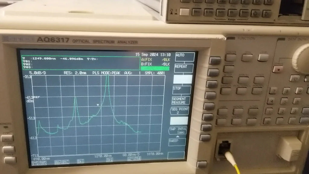 Ando AQ6317 Optical Spectrum Analyzer with 600 nm to 1700 nm Wavelength Range - ZYYKZ Test Equipment