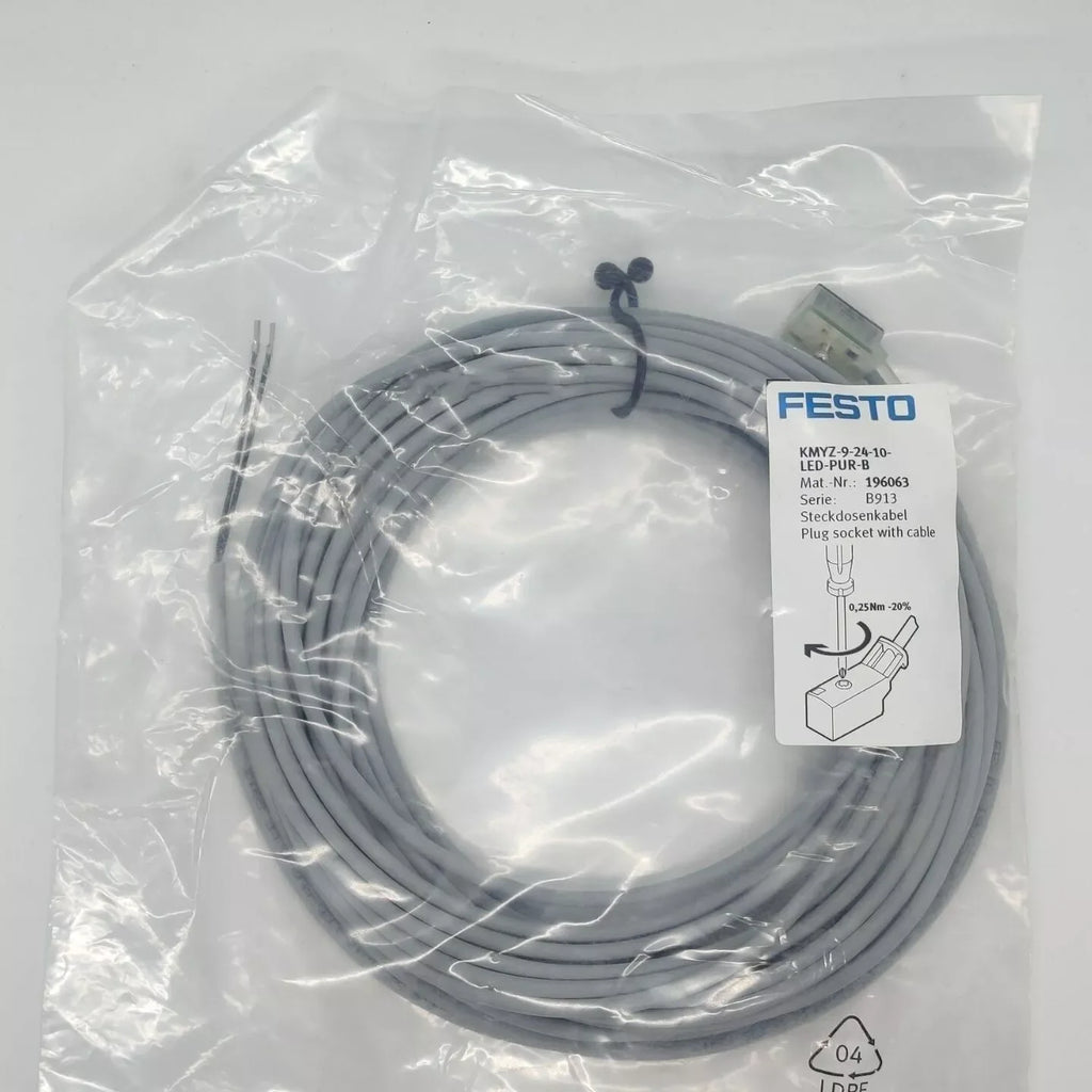 Festo KMYZ-9-24-10-LED-PUR-B 96063 Industrial Connecting Cable - ZYYKZ Test Equipment