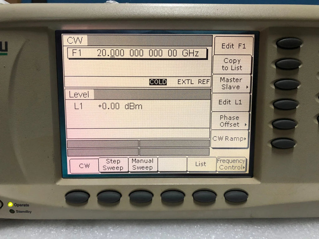 Anritsu Continuous Wave (CW) Signal Generator 10 MHz to 20 GHz - ZYYKZ Test Equipment