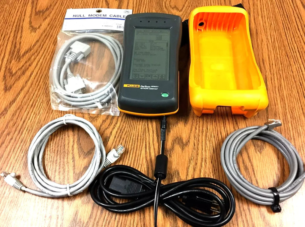Fluke OneTouch Series II Network Assistant 10/100 Mbps with Battery & Power Adapter - ZYYKZ Test Equipment