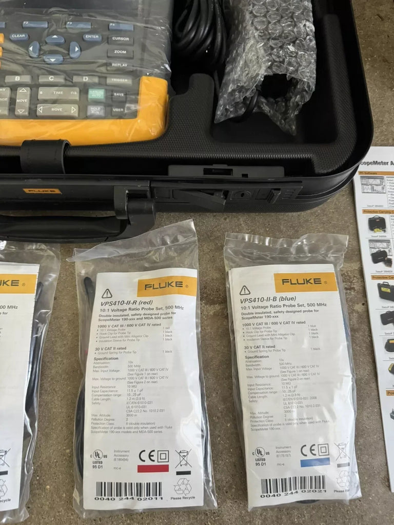Fluke 190M-4 4-Channel 200 MHz Medical ScopeMeter Oscilloscope - ZYYKZ Test Equipment