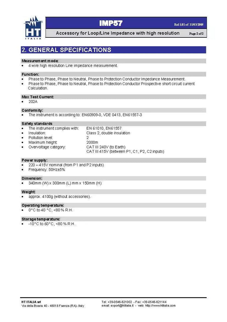 HT Instruments IMP57 High Resolution Companion for Combi Macrotest