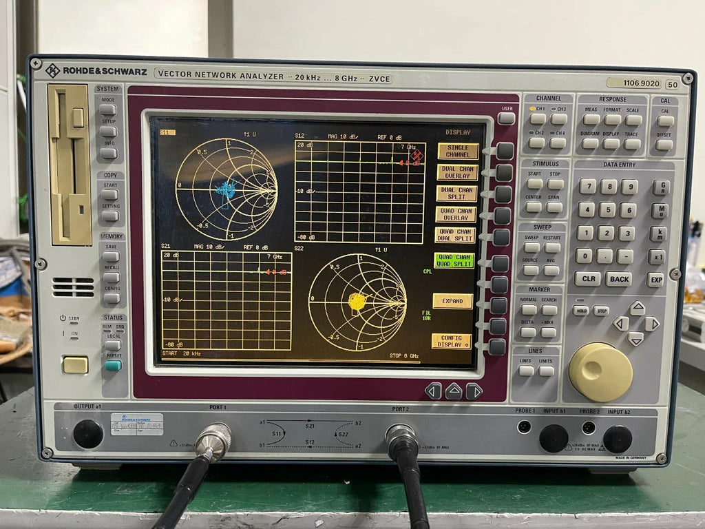 Rohde & Schwarz ZVCE Vector Network Analyzer 20 kHz - 8 GHz, Dual Port - ZYYKZ Test Equipment