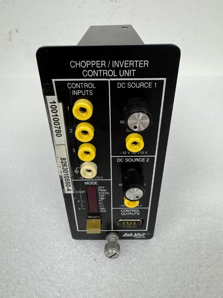 Lab-Volt 9029-00 Chopper Inverter Control Unit for Industrial Motor Drives - ZYYKZ Test Equipment