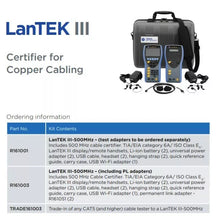 Load image into Gallery viewer, Trend Networks Lantek III Series Copper &amp; Fibre Cabling Certifier Cat 6A/500MHz