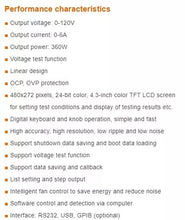 Load image into Gallery viewer, Tonghui TH6314 Series DC Power Supply - 120V, 6A, 360W