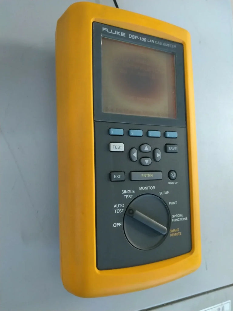 Fluke DSP-100 LAN Cable Meter with External AC Adapter - ZYYKZ Test Equipment