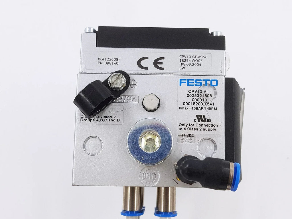 FESTO CPV10-GE-MP-6 Pneumatic Valve Manifold Interface Block - ZYYKZ Test Equipment