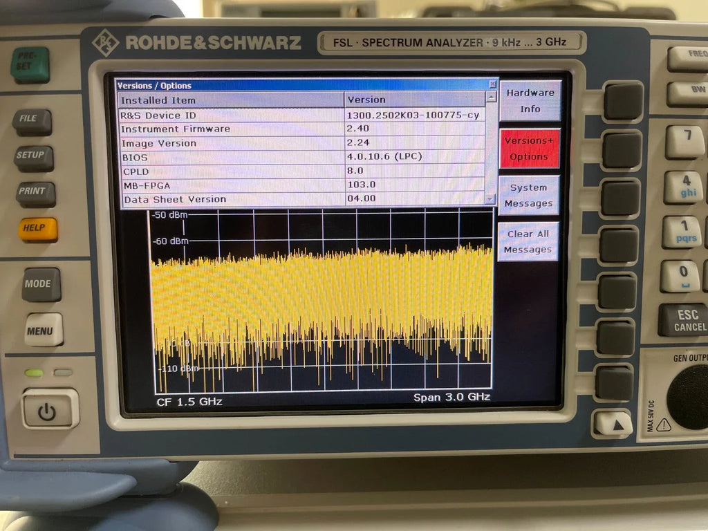 FSL3 Spectrum Analyzer 9 kHz to 3 GHz - High Precision RF Test Instrument - ZYYKZ Test Equipment