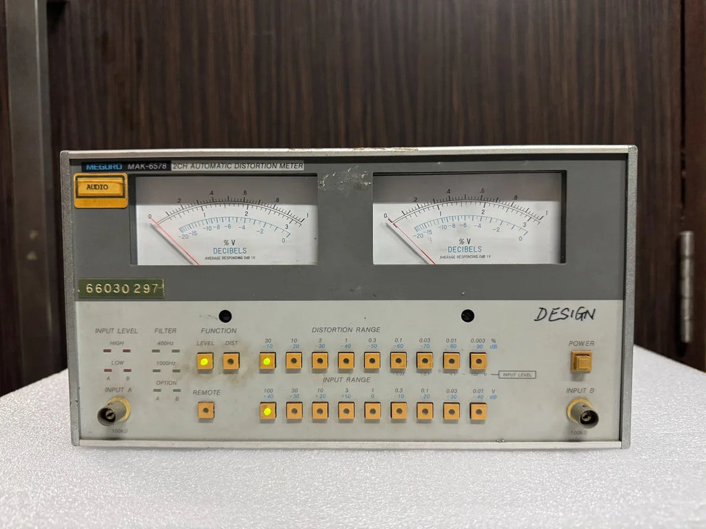 Meguro MAK-6578 2-Channel Audio Distortion Meter - ZYYKZ Test Equipment