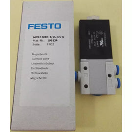 Festo MHE2-M1H-3/2G-QS-4 Solenoid Valve, Model 196134 - ZYYKZ Test Equipment