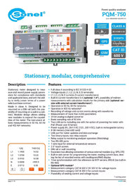 Sonel PQM-750 3 Phase Power Quality Analyzer - DIN Rail Mounted