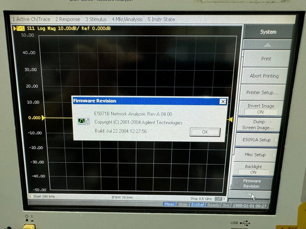 Agilent E5071B 9 kHz to 6.0 GHz Vector Network Analyzer - ZYYKZ Test Equipment