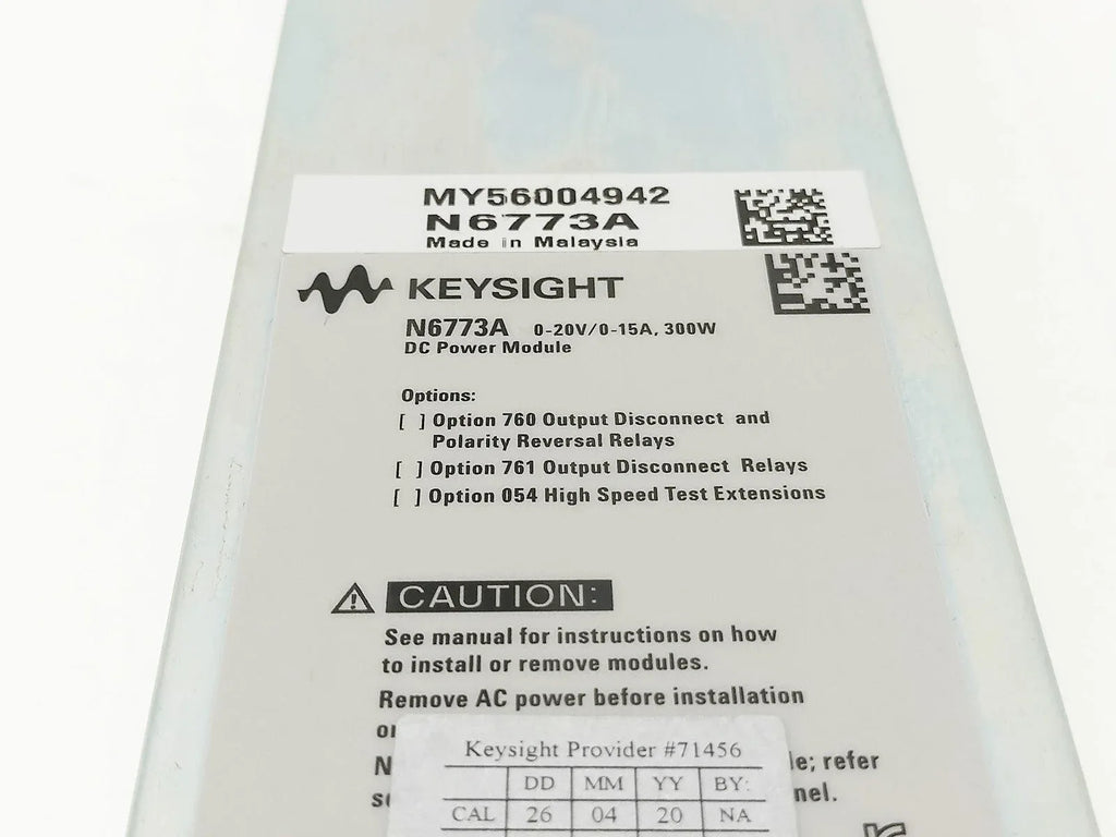 Keysight N6773A Dual-Channel Programmable DC Power Supply Module - ZYYKZ Test Equipment