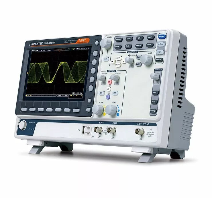 GW Instek GDS-2202E Digital Storage Oscilloscope - 200MHz, 2 Channel, 1GS/s DSO VPO