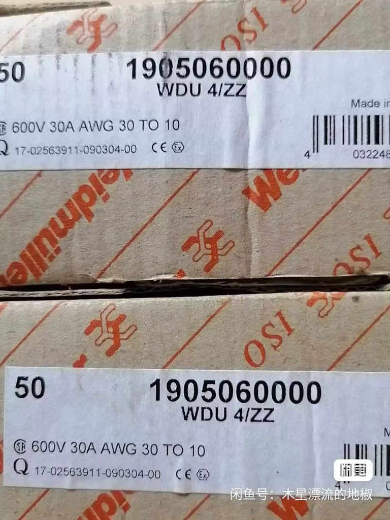Weidmuller WDU4/ZZ 1905060000 Terminal Block - ZYYKZ Test Equipment